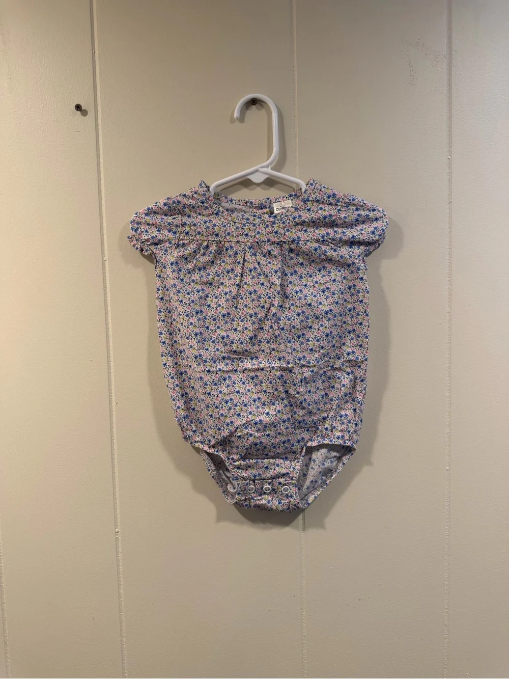 OshKosh B'gosh Floral One-Piece in Lavender, Blue, Pink